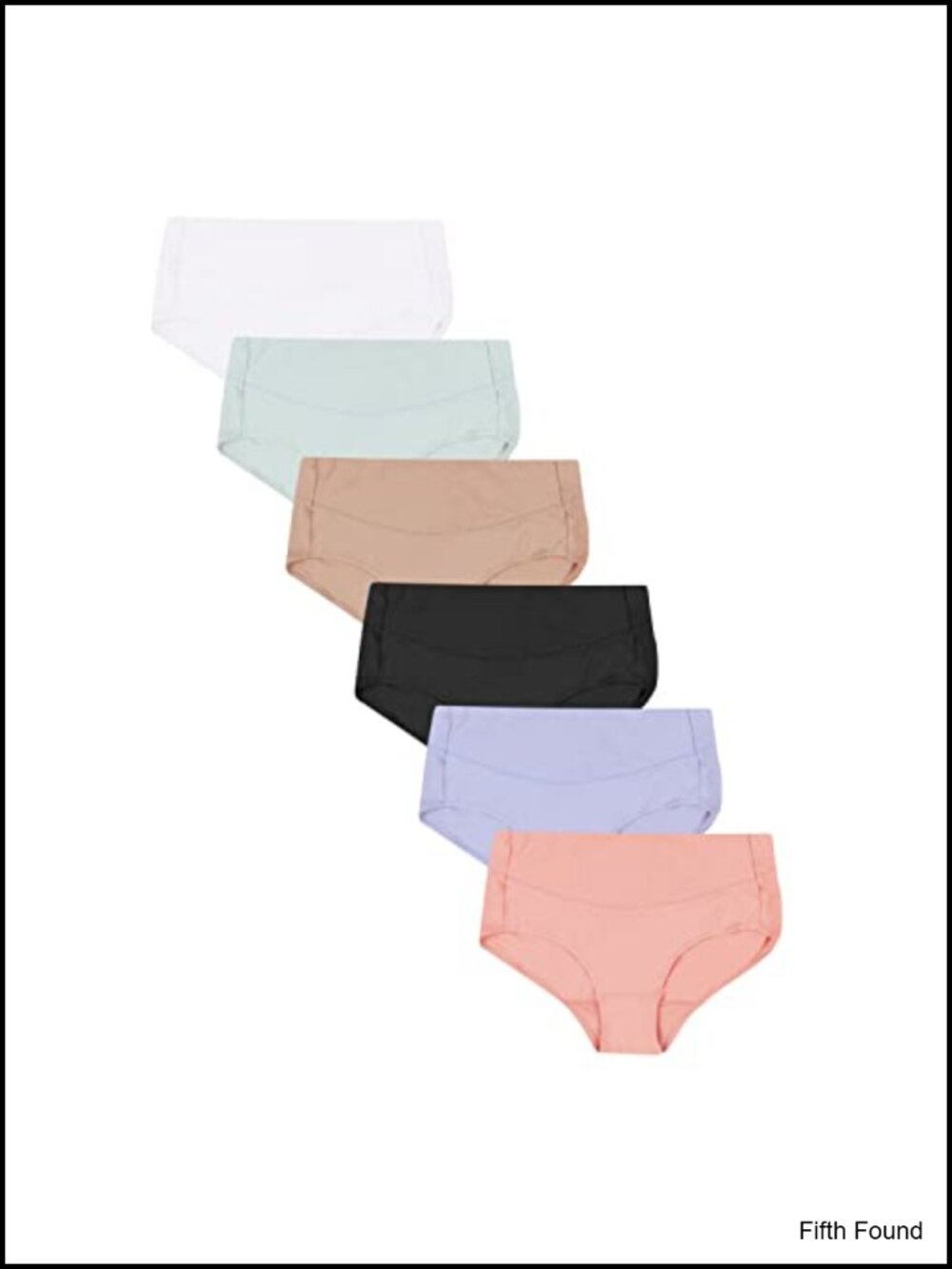 Moisture-Wicking High-Rise Brief Panties 6-Pack Smoothing Microfiber No-Show